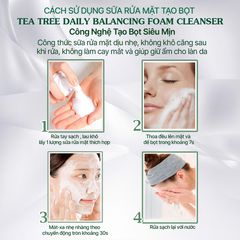 Sữa Rửa Mặt Tạo Bọt AINI Tea Tree 100ml - Dưỡng Da Cân Bằng Độ Ẩm, Làm Sạch Bụi Bẩn, Giảm Mụn, Phù Hợp Với Da Nhạy Cảm