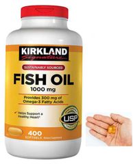 Viên uống Dầu cá Kirkland Signature™ Omega-3 Fish Oil 1000mg 400 Viên - Hỗ trợ sức khỏe tim mạch, chống viêm hiệu quả