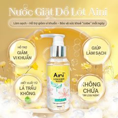 Nước Giặt Đồ Lót Aini Dịu Nhẹ 100ml - Sạch Sâu, An Toàn Cho Da Nhạy Cảm, Hương Thơm Dễ Chịu, Phù Hợp Với Pha Nguyên Liệu Tự Nhiên