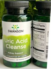 Viên uống hỗ trợ gút Swanson Uric Acid Cleanse 60 viên - Giải pháp giảm acid uric hiệu quả từ thảo dược tự nhiên, chính hãng Mỹ