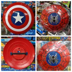 Đồ Chơi Khiên Chắn Siêu Nhân Đèn và Nhạc - Captain America và Spider-Man - Trẻ Em Chơi Đồ Chơi Siêu Anh Hùng