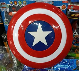 Đồ Chơi Khiên Chắn Siêu Nhân Đèn và Nhạc - Captain America và Spider-Man - Trẻ Em Chơi Đồ Chơi Siêu Anh Hùng