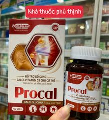 Viên uống bổ sung canxi Procal 60 viên - Giúp xương chắc khỏe, phòng ngừa loãng xương cho trẻ em và người cao tuổi.