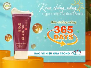 Kem Chống Nắng Ngừa Nám The Nature Book - Bảo Vệ Da Toàn Diện, Làm Mờ Vết Nám và Tàn Nhang, Hàng Chính Hãng Hàn Quốc