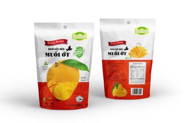 Xoài Sấy Dẻo Muối Ớt Viza Food 200g - Trái Cây Sấy Khô Nguyên Miếng Hàng Xuất Khẩu, Ngọt Ngào Đặc Biệt, Không Chất Bảo Quản