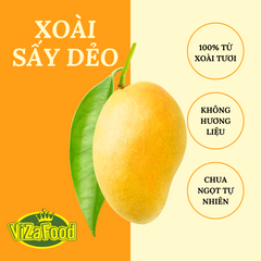 [Ăn là ghiền] Xoài sấy dẻo hộp/túi 350g, làm quà Tết, quà tặng, street food - VizaFood