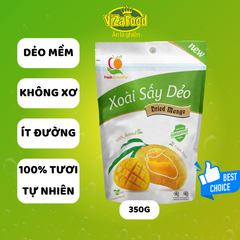 Xoài Sấy Dẻo Viza Food 350G - Nguyên Miếng Chua Ngọt Tự Nhiên, Không Chất Bảo Quản, Đồ Ăn Vặt Xuất Khẩu Việt Nam
