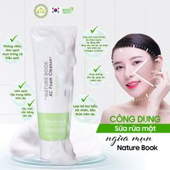 Sữa Rửa Mặt Ngừa Mụn The Nature Book Hàn Quốc - Dưỡng Ẩm, Làm Sạch Sâu, Giúp Da Mịn Màng và Không Mụn