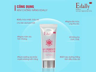 Kem Chống Nắng Ngừa Nám Edally EX UV Perfect Cream SPF50+/PA+++ - Dưỡng Da Sáng Khỏe, Bảo Vệ Tối Ưu từ Hàn Quốc