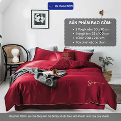 Combo 5 món chăn ra grap nệm Hệ Thống Nệm chính hãng - bộ chăn ga ra drap gối mền nệm đệm giường đẹp phi lụa thái  cao cấp 1m2 1m4 1m6 1m8 2m 2m2x2m