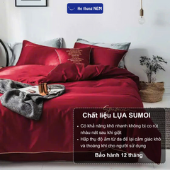 Combo 5 món chăn ra grap nệm Hệ Thống Nệm chính hãng - bộ chăn ga ra drap gối mền nệm đệm giường đẹp phi lụa thái  cao cấp 1m2 1m4 1m6 1m8 2m 2m2x2m