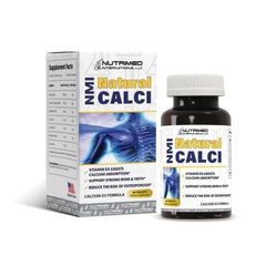 Viên uống NMI Natural Calci - Hỗ trợ xương và răng chắc khỏe, giảm nguy cơ loãng xương, 60 viên - Thực phẩm chức năng Mỹ