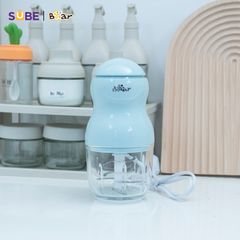Máy Xay Đa Năng Bear GR-B03V8 (0.3L) - Máy Xay Mini Xay Đồ Ăn Dặm Cho Bé, Lưỡi Dao Thép Bền, Thủy Tinh Borosilicate, Bảo Hành 18 Tháng