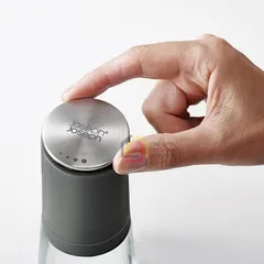 Bộ Hũ Xay Muối Tiêu Joseph Joseph Grey - JJ Duo No-spill Salt & Pepper Set, Thiết Kế Thông Minh Không Dính Cặn, Dụng Cụ Nhà Bếp Cao Cấp