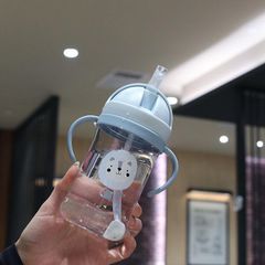 Bình Nước Cho Bé 300ml - Bình Tập Uống Chống Sặc Cao Cấp, Ống Hút Silicon An Toàn, Chịu Nhiệt, Thiết Kế Tiện Dụng