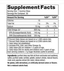Kẹo bổ sung Omega 3 cho bé từ 3 tuổi của Nordic Naturals 30 viên, Mỹ