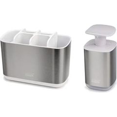 Bộ Hộp Đựng Bàn Chải Đánh Răng và Bình Xà Phòng Joseph Joseph 70551, Inox - Thiết Kế Thông Minh, Tiện Lợi Cho Nhà Tắm