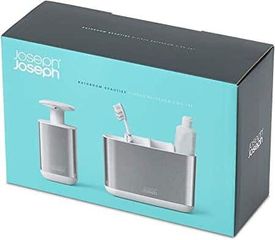 Bộ Hộp Đựng Bàn Chải Đánh Răng và Bình Xà Phòng Joseph Joseph 70551, Inox - Thiết Kế Thông Minh, Tiện Lợi Cho Nhà Tắm