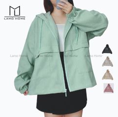Áo Khoác Nhung Tăm Nữ Lamo Home 2 Lớp Freesize A005 - Thiết Kế Dày Dặn, Chống Nắng, Phong Cách Trẻ Trung, Tiện Lợi với Túi