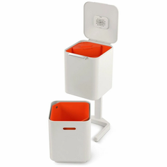 Thùng Rác Thông Minh Joseph Joseph Totem Compact 40L - Thiết Kế 2 Ngăn Phân Loại Rác, Khử Mùi, Tiết Kiệm Không Gian Sang Trọng