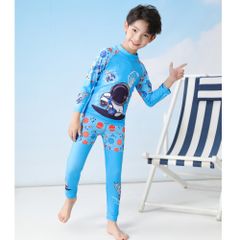 Đồ Bơi Bé Trai Họa Tiết Khoa Học Vũ Trụ Tay Dài Quần Dài Chống Nắng - Lý Tưởng Cho Mùa Hè