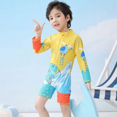 Đồ Bơi Trẻ Em Tay Dài Liền Thân Chống UV Cao Cấp - Kèm Nón Bơi, Sẵn Sàng Cho Mùa Hè Vui Tươi!