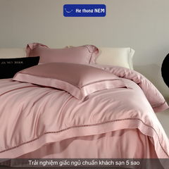 Ga tencel cao cấp Hệ Thống Nệm Set bộ vỏ chăn ga ra drap tencel trải phủ giường gối nệm đệm 5 món cao cấp
