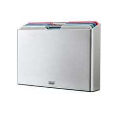 Bộ 4 Thớt Joseph Joseph 60215 Folio Lớn - Dụng Cụ Nhà Bếp Cao Cấp Với Thiết Kế Tầng và Chất Liệu Cao Cấp, An Toàn Khi Sử Dụng