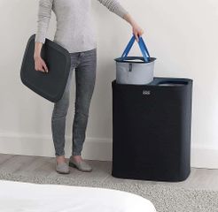 Thùng Đựng Đồ Giặt Joseph Joseph 50004 Tota 90L - Giỏ Phân Loại Quần Áo 2 Ngăn Chất Liệu Cao Cấp, Tiện Lợi Màu Đen