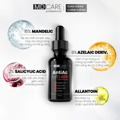 Tẩy Tế Bào Chết MD Care AntiAc Exfo 30ml - Chăm Sóc Da Mụn, Kiểm Soát Dầu, Giảm Viêm và Ngừa Mụn, Sản Phẩm Làm Sạch Sâu, Thông Thoáng Lỗ Chân Lông