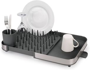 Khay Úp Bát Đĩa Joseph Joseph Duo Steel - Kệ Để Rửa Bát Mở Rộng Chống Trượt, Thiết Kế Thông Minh cho Nhà Bếp Hài Hoà