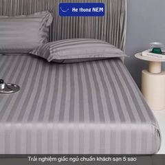 Bộ chăn ga gối 5 món Hệ Thống Nệm cao cấp bộ vỏ chăn ga ra drap grap gối nệm đệm 5 món phủ giường chuẩn khách sạn 5 sao