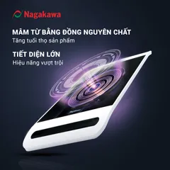 Bếp Từ Nagakawa NAG0712 - Điều Khiển Cảm Ứng 2 Hướng, Công Suất 2200W, Thiết Kế Sang Trọng, Bảo Hành 12 Tháng