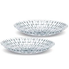 Bộ đĩa tròn Nachtmann Bossa Nova 21cm - 2 chiếc thủy tinh pha lê sang trọng cho bữa tiệc và trang trí nội thất hiện đại