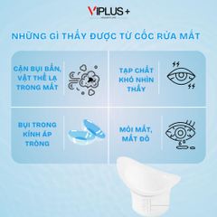 Cốc Rửa Mắt Silicon VIPLUS+ - Nguyên Liệu Dẻo, Thiết Kế Thoải Mái, Hiệu Quả Vệ Sinh Mắt An Toàn và Tiện Lợi