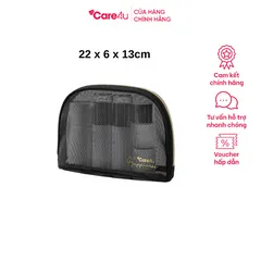 Túi Đựng Mỹ Phẩm Cao Cấp Care4U 22x6x13 cm - Túi Lưới Thoáng Khí Sang Trọng, Tiện Dụng Cho Du Lịch và Trang Điểm