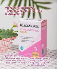 Viên uống bổ trứng Blackmores Úc 56 viên - Giúp tăng khả năng thụ thai và cải thiện chất lượng trứng cho phụ nữ chuẩn bị mang thai