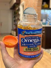 Dầu Cá Hồi Bổ mắt Omega-3  Pure Alaska hàng xách tay Nhật 450 viên