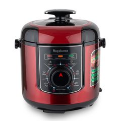 Nồi áp suất điện 6L Nagakawa NAG0205 - Đa năng, thiết kế sang trọng, hẹn giờ nấu, van xả thông minh - Giải pháp nấu ăn an toàn và tiện lợi