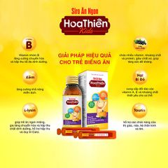 Siro ăn ngon Hoa Thiên chai 120ml cung cấp vitamin cho bé