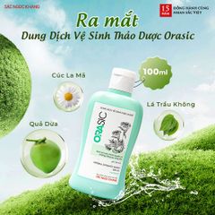Dung dịch vệ sinh phụ nữ Orasic Sắc Ngọc Khang 100ml - Làm sạch tự nhiên, dưỡng ẩm và khử mùi hiệu quả, an toàn cho sức khỏe.