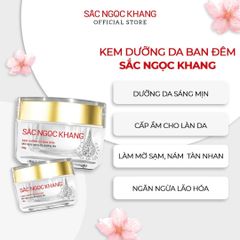 Kem Dưỡng Ban Đêm Sắc Ngọc Khang 30g - Mờ Nám, Tàn Nhang, Chiết Xuất Hoa Anh Đào Nhật Bản, Dưỡng Ẩm Từ Thiên Nhiên