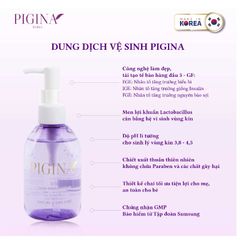 Dung dịch vệ sinh phụ nữ Pigina Lacto 150ml - Gel vệ sinh dịu nhẹ, cân bằng pH, chăm sóc vùng kín, khử mùi hiệu quả