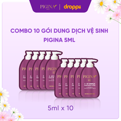 Combo 10 Gói Gel Dung Dịch Vệ Sinh Pigina Lacto - Khử Mùi, Làm Sạch Dịu Nhẹ, Cân Bằng pH, Sản Phẩm Chăm Sóc Vùng Kín Phụ Nữ 5ml