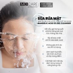 Sữa Rửa Mặt MD Care Mandelic 5% Gel Cleanser - Tẩy Tế Bào Chết Nhẹ Nhàng, Sạch Sâu, Phù Hợp Mọi Loại Da 30ml