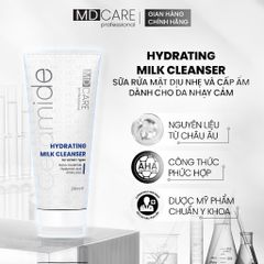 Sữa Rửa Mặt MD CARE Dưỡng Ẩm Dịu Nhẹ Cho Da Nhạy Cảm 200ml - Chứa Nano-Ceramide, Hyaluronic Acid, Giúp Làm Sạch Sâu, Cấp Ẩm Chuyên Sâu