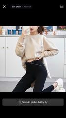 quần legging cạp chéo chất umi co giãn không bai xù