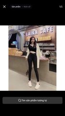 quần legging cạp chéo chất umi co giãn không bai xù