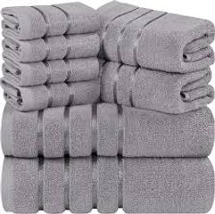 Bộ khăn tắm Utopia 8 Chiếc - Khăn bông 100% cotton mềm mại, thấm hút nhanh, an toàn cho da nhạy cảm - Khăn tắm, khăn mặt, khăn lau tay