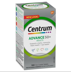 Vitamin Tổng Hợp Centrum Advance 50+ cho Người Trên 50 Tuổi - Hỗ Trợ Sức Khỏe Đáng Tin Cậy - 100 Viên Úc